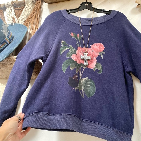 HP WILDFOX rose 🌹 sweatshirt w country southwestern cottagecore vibe - Picture 5 of 11